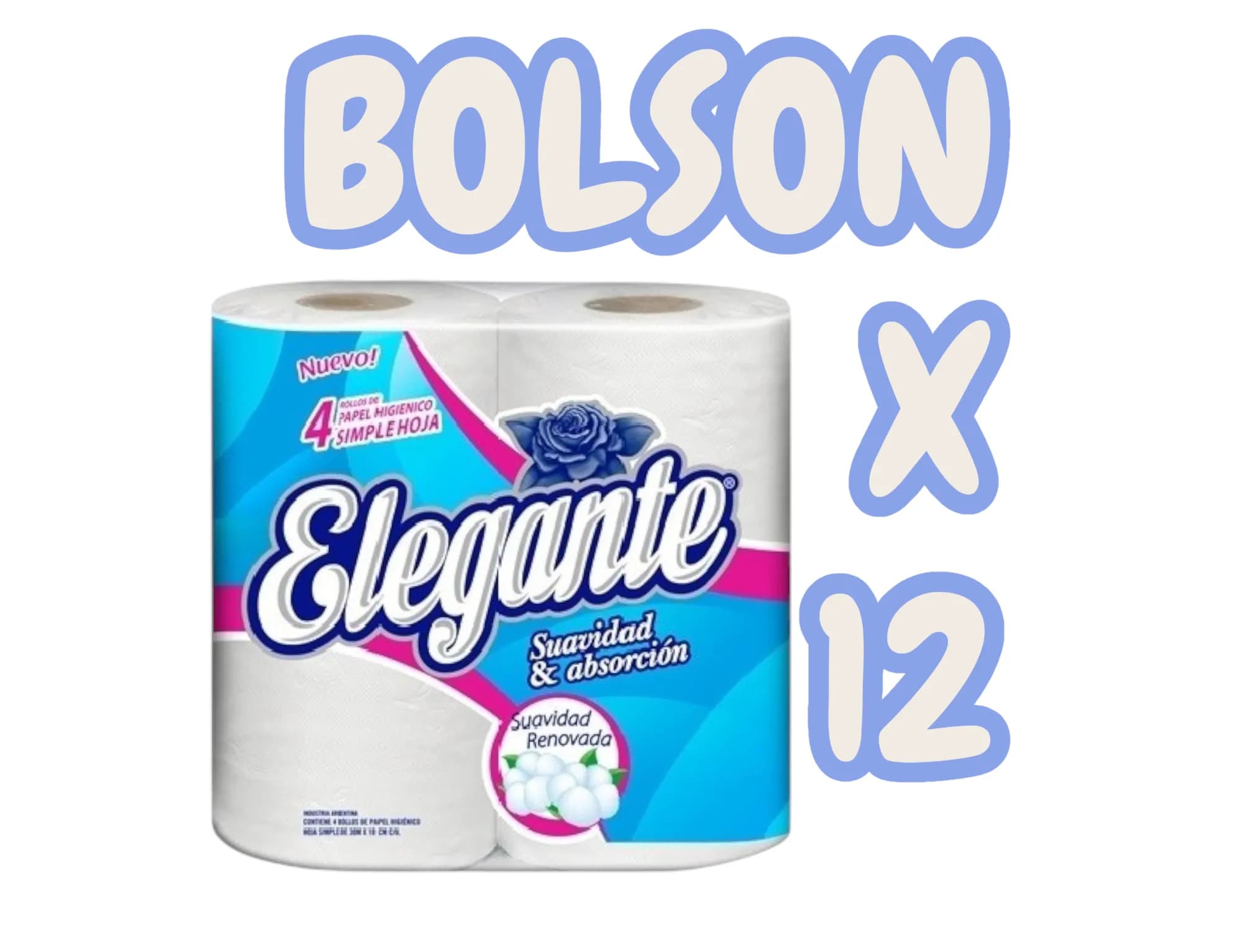 PAPEL HIG ELEGANTE BOLSON 12X4X30