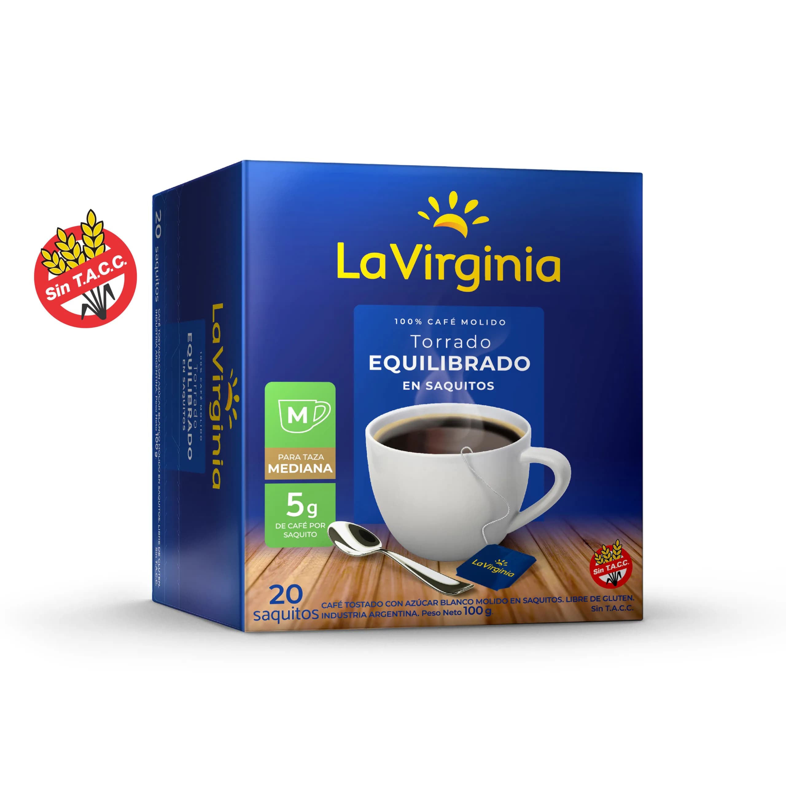 CAFE LA VIRGINIA SAQUITO 20 X 5GR