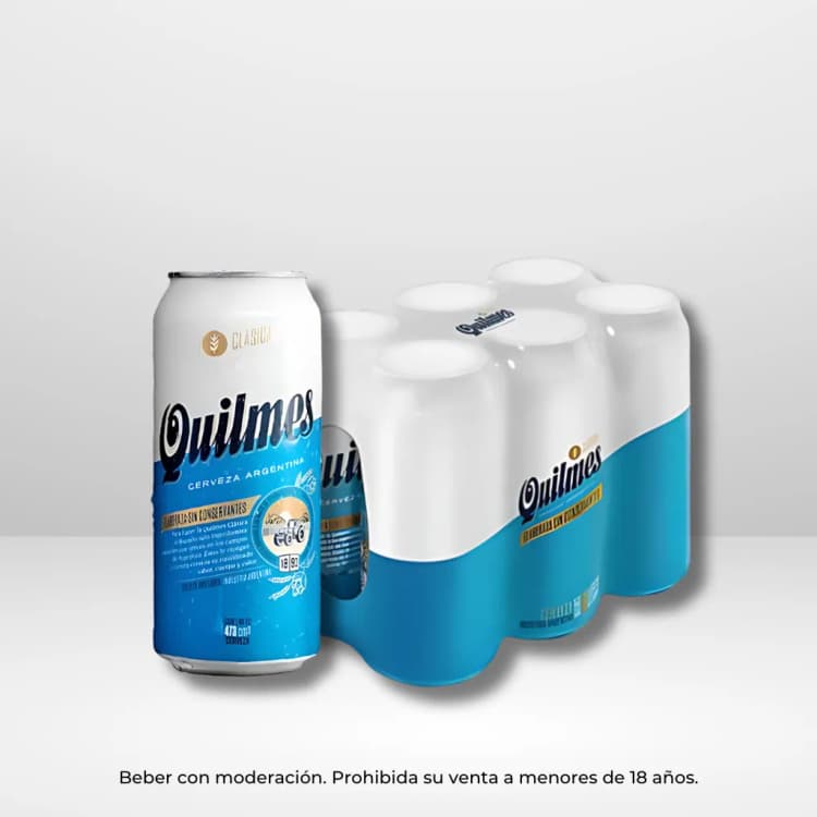 PACK QUILMES 6 X 473 LATAS CERVE