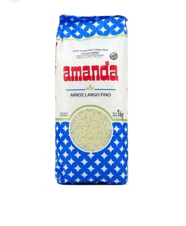 ARROZ AMANDA X 1 KG L.F.