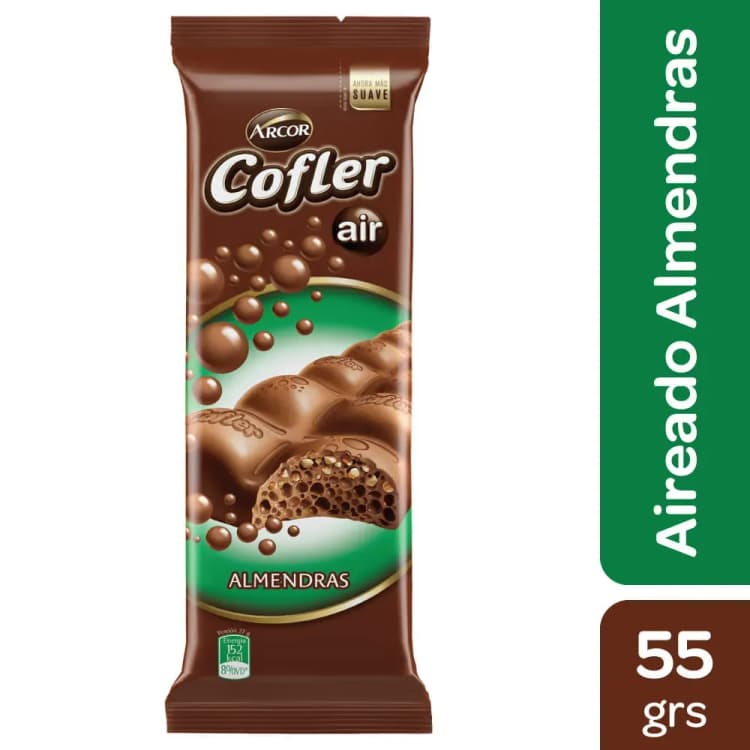 COFLER AIR ALMENDRA X 55 GR CHOCO ARCOR