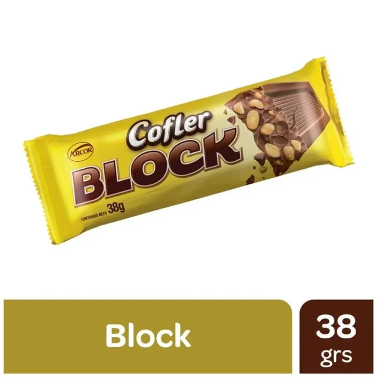 COFLER BLOCK MANI X 38G CHOCO ARCOR