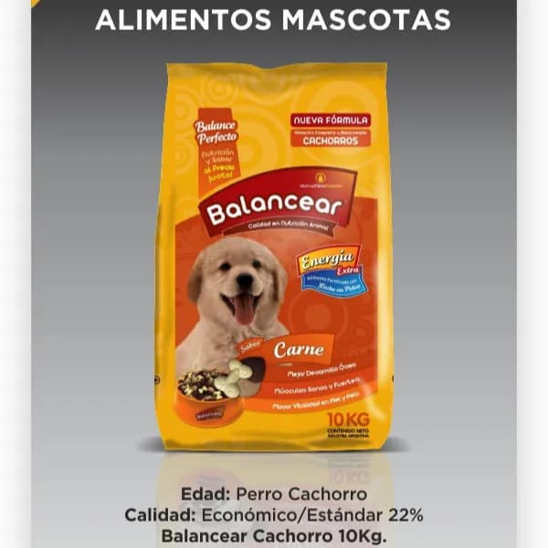 ALIM BALANCEAR CACHORRO X 10 KG
