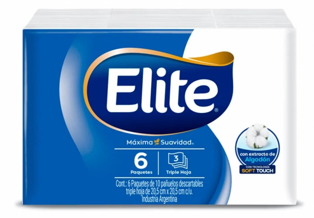 PAÑUELO ELITE X 6 UNI