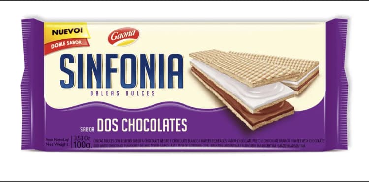 GAONA SINFONIA DUO DOS CHOCO 28X100GR