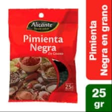 PIMIENTA NEG GRANOS LV X 25 GR ALICANTE LV