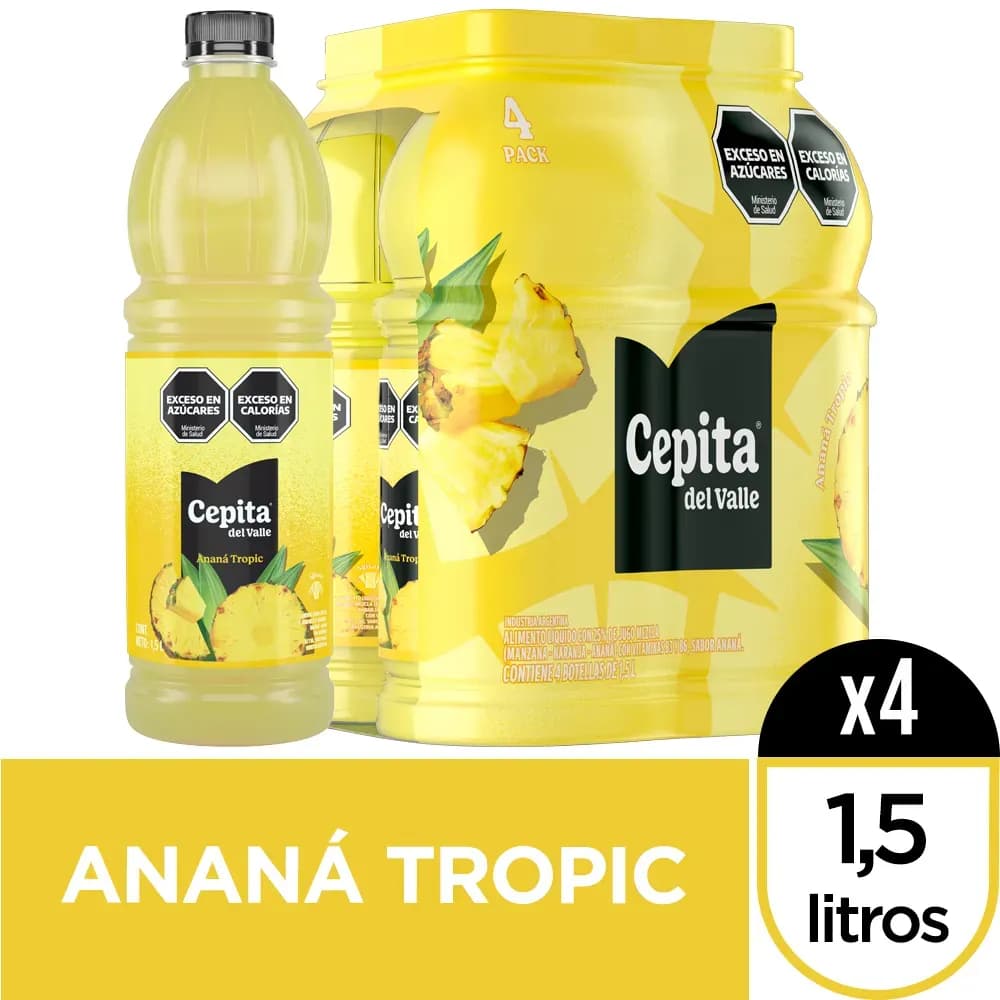 CEPITA ANANA 4X1.5L JUGO COCA