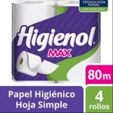 PAPEL HIGIENOL MAX 4 X 80MTS