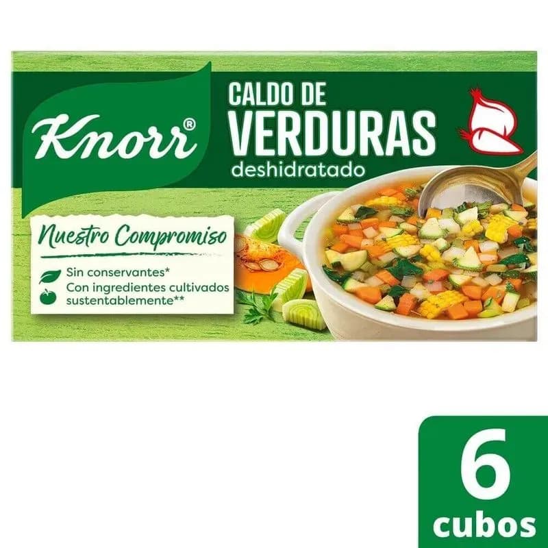 CALDO KNORR VERDURA X 6 UN.