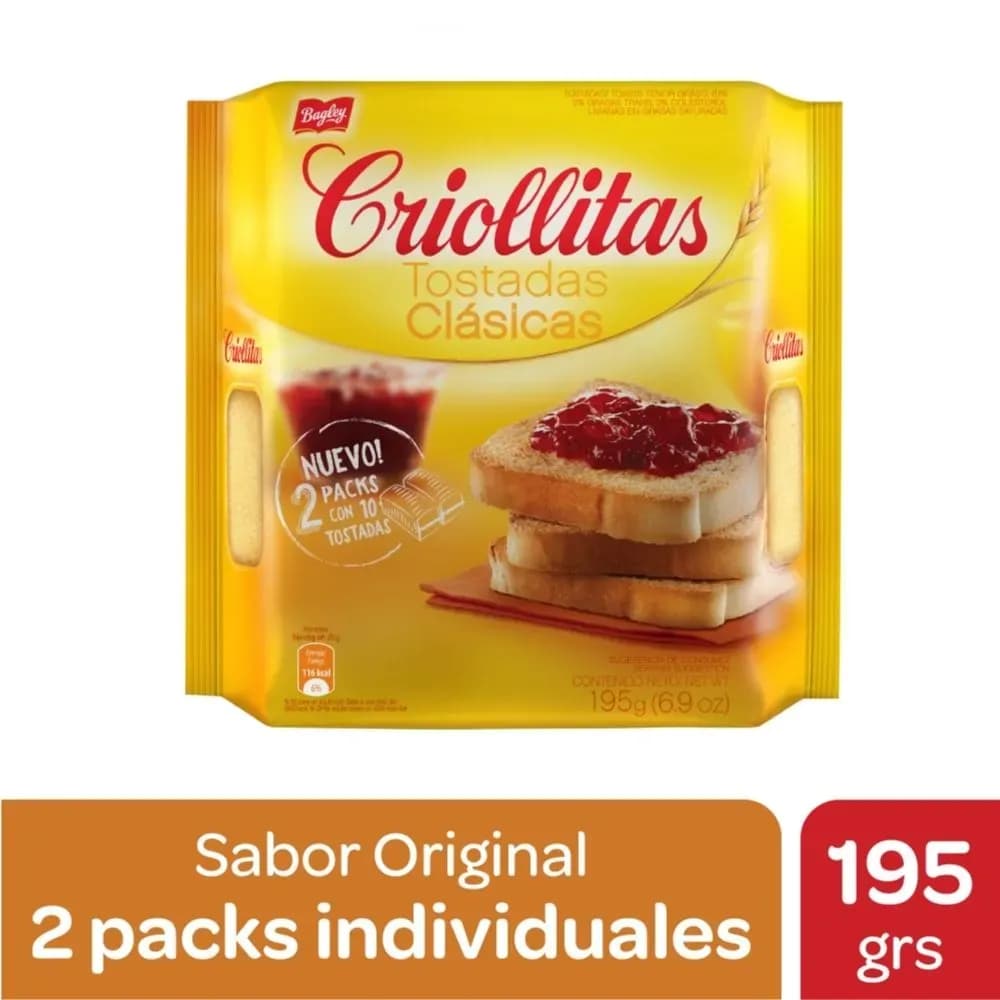 TOSTADA CRIOLLI CLAS X 195G