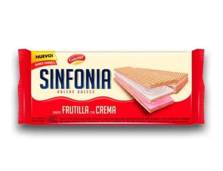 GAONA SINFONIA DUO FRUTILLA C/ CREMA 28x100GR